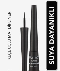Flormar Suya Dayanıklı Mat Dipliner (SİYAH) - Waterproof Dipliner - 001 Black - 8690604536481