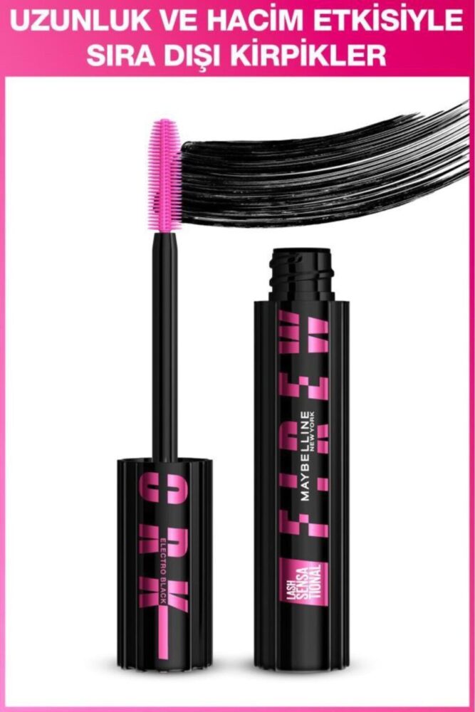 Maybelline New York Lash Sensational Firework Electro Black Maskara - Görsel 2