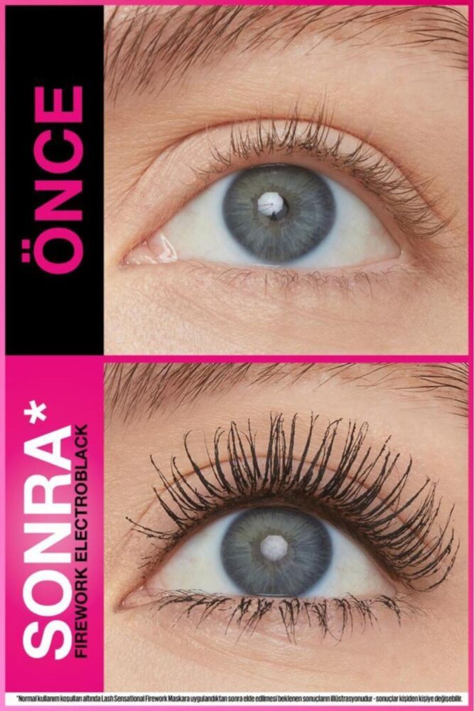 Maybelline New York Lash Sensational Firework Electro Black Maskara - Görsel 3