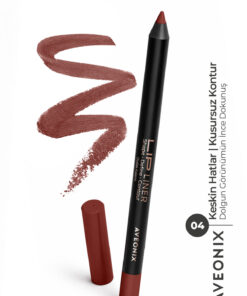AVEONIX Lip Liner 04 İpeksi Dokulu Kolay Uygulanan Net ve Pürüzsüz Çizgi Dudak Kalemi