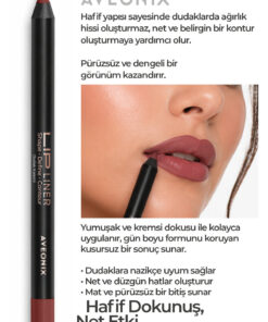 AVEONIX Lip Liner 04 İpeksi Dokulu Kolay Uygulanan Net ve Pürüzsüz Çizgi Dudak Kalemi - Görsel 3