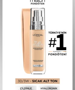 L'Oreal Paris True Match Bakım Yapan Fondöten - 3W Sıcak Alt Ton