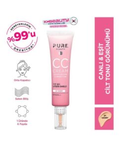 PURE BEAUTY CC Krem Spf50 Pa+++ Ivory 30 ml