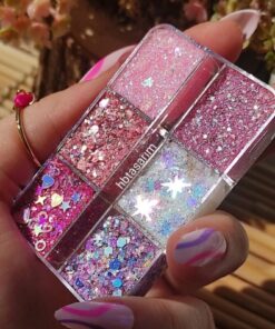 Alternative view of hbtasarim Glitter Göz Farı -yüz Ve Vücut Simi Paleti Pembe Göz Farı Parlak Glitter