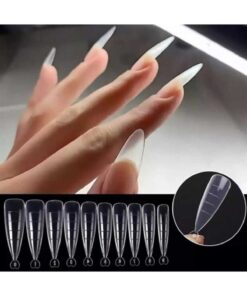 BİYUTREND 120'li Stiletto Protez Tırnak Seti | Şeffaf Poly Jel Uyumlu Tips | Kolay Uygulama Takma Tırnak