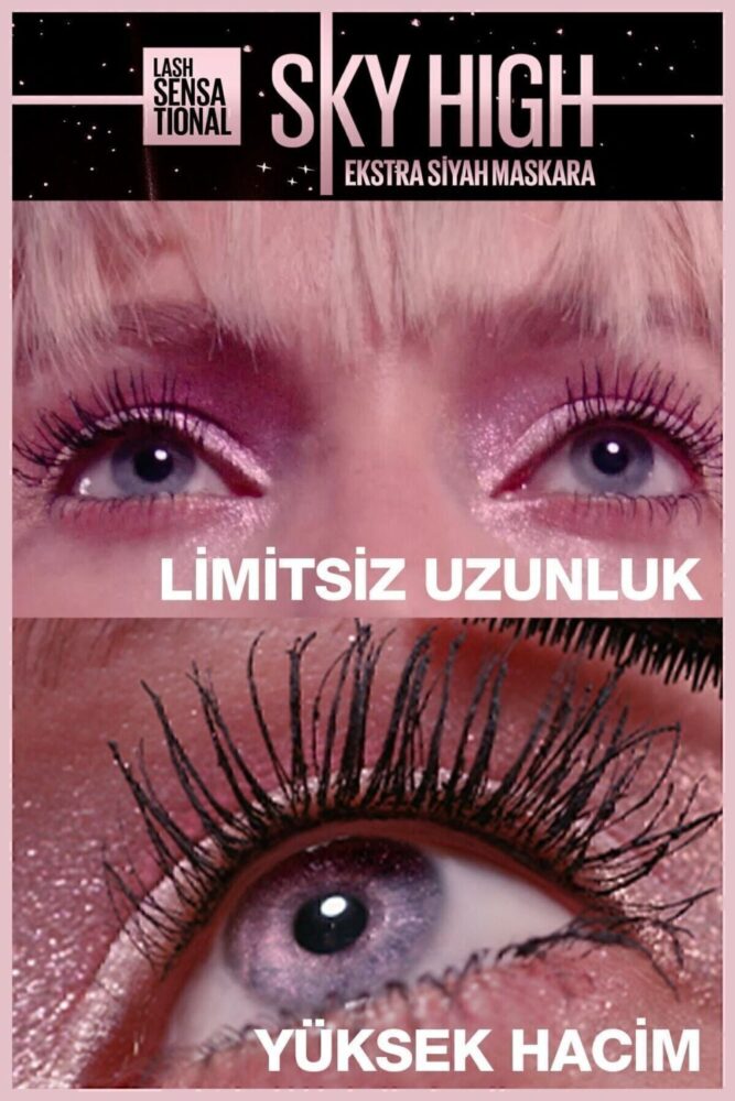 Maybelline New York Lash Sensational Sky High Cosmic Black Maskara - Görsel 2