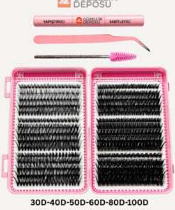 Güzellik Deposu Takma Kirpik Seti 580 Parça 30D/40D/50D/60D/80D/100D Komple Set