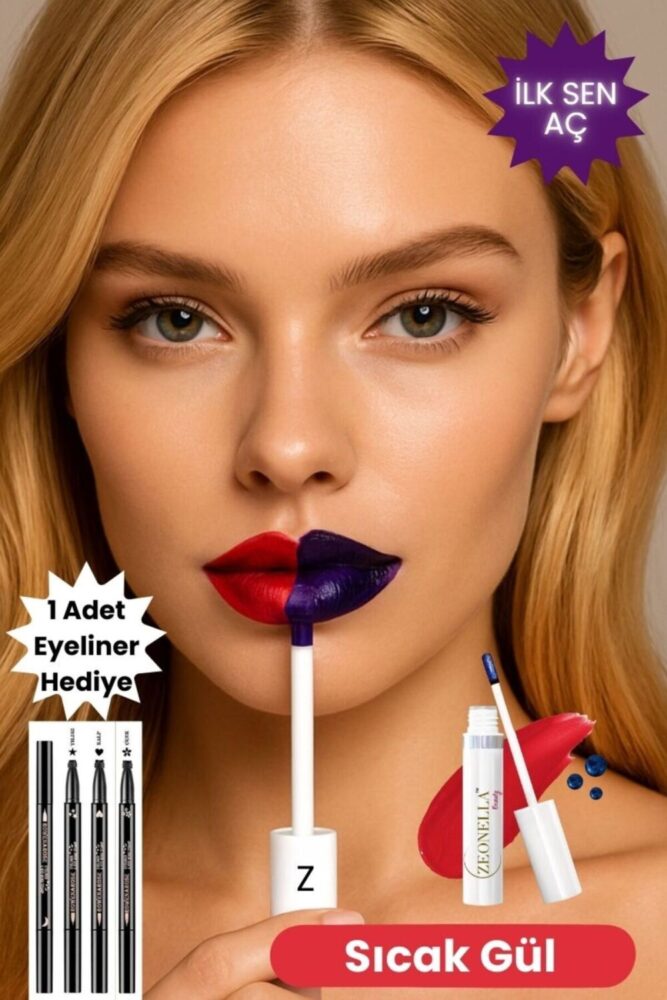 Zeonella Beauty Soyulabilir Ruj Sıcak Gül Kalıcı Dudak Dövmesi