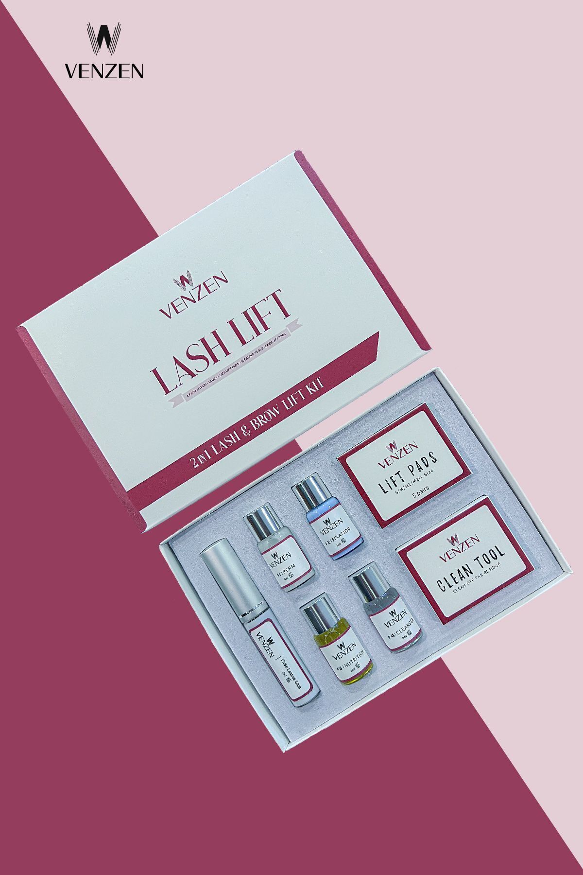 Venzen 2in1 Lash Lift, Kirpik Lifting Seti, Kirpik Perma ve Kaş Laminasyon seti (Full Set) - Görsel 3
