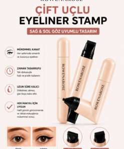 ROWENAROSE SIYAH- Suya Dayanıklı Çift Taraflı Eyeliner Damga Kalem Sağ Ve Sol Göz Uyumlu