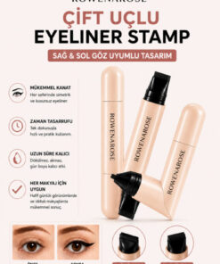 ROWENAROSE SIYAH- Suya Dayanıklı Çift Taraflı Eyeliner Damga Kalem Sağ Ve Sol Göz Uyumlu