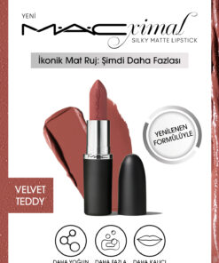 Mac M·A·CXIMAL Silky Matte Lipstick Nemlendirme Etkili Yoğun Renk Sağlayan Ruj - Velvet Teddy