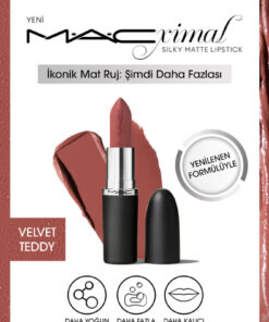 Mac M·A·CXIMAL Silky Matte Lipstick Nemlendirme Etkili Yoğun Renk Sağlayan Ruj - Velvet Teddy