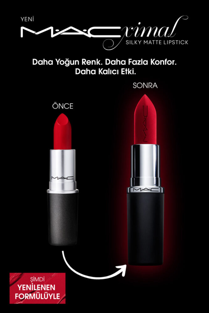 Mac M·A·CXIMAL Silky Matte Lipstick Nemlendirme Etkili Yoğun Renk Sağlayan Ruj - Velvet Teddy - Görsel 2