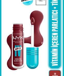 NYX Professional Makeup LIP I.V. Vitamin İçeren Parlatıcı + Tint - 08 Drippin' In Rose