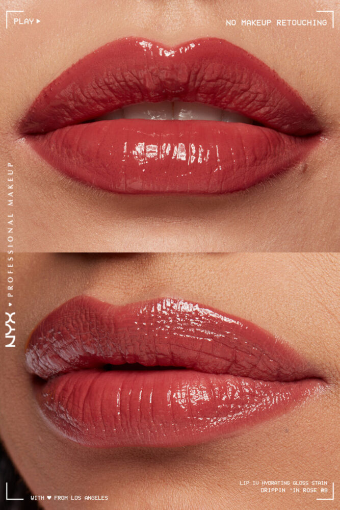 NYX Professional Makeup LIP I.V. Vitamin İçeren Parlatıcı + Tint - 08 Drippin' In Rose - Görsel 2