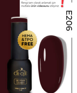 CROJE KALICI OJE Kalıcı Oje E206 - Koyu Bordo (5 ML)