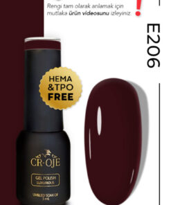 CROJE KALICI OJE Kalıcı Oje E206 - Koyu Bordo (5 ML)