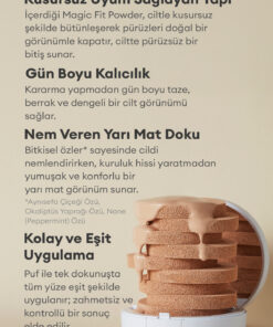 Missha Yüksek Kapatıcı Yarı Mat Cushion Fondöten Magic Cushion Cover Lasting No.25 SPF 50+ PA+++ - Görsel 3