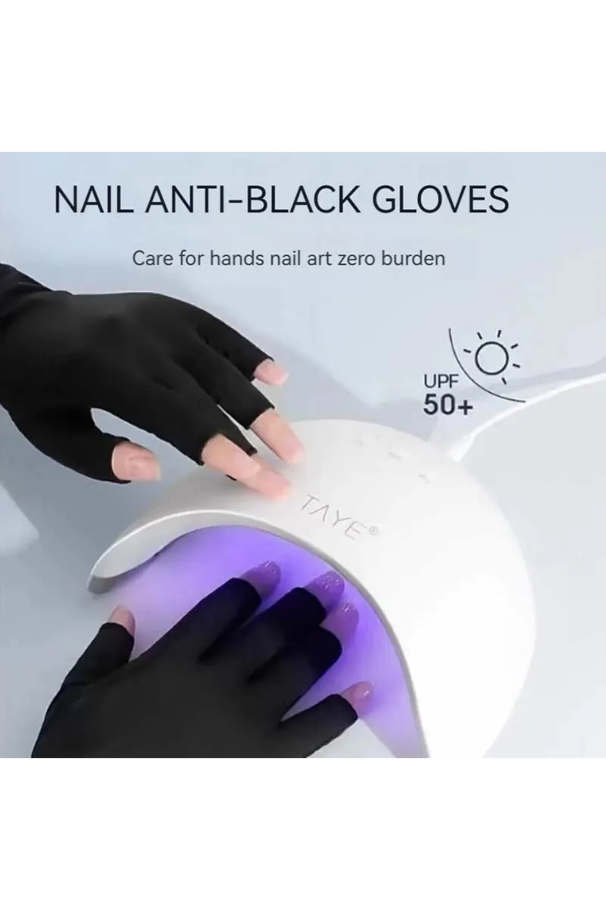 Venalisa Uv Led Işın Koruyucu Eldiven Anti Uv Koruma Eldiveni Siyah Renk (SADECE ELDİVEN)