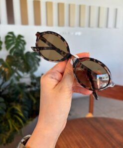 Alternative view of funeyes Miux Trend Kahvernegi camlı Leopar renk çerçeve Trend Oval Güneş Gözlüğü
