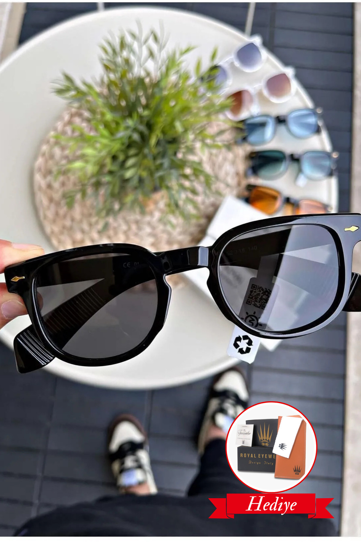 WATCHOFROYAL Royal Eyewear Re982 Siyah Güneş Gözlüğü