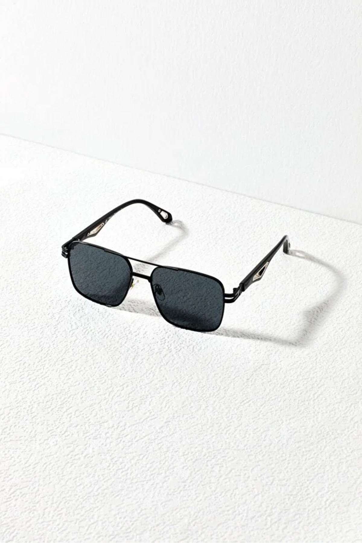Chunky Frame Polarize Yüksek Kalite Titanyum Unisex Siyah Ultra Hafif Güneş Gözlüğü - Görsel 3