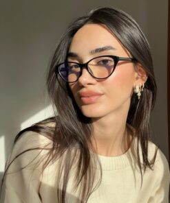 funeyes Carat Cat Eye Siyah 46 Ekartman küçük cat eye gözlük Camı Değişir