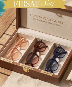 Lozzo 3lü Fırsat Seti Unisex UV400 Koruma Oval Güneş Gözlüğü 23007