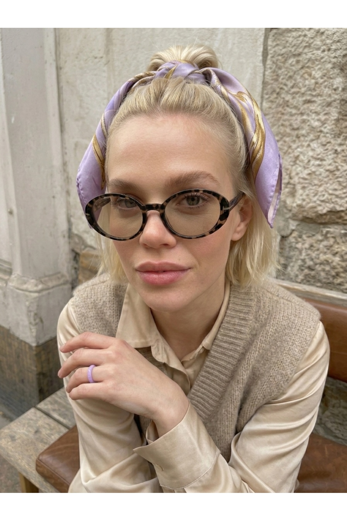 Chunky Frame Rubby Kadın Leopar Çerçeveli Nude Ultra Hafif Uv400 Filtreli Elips Kadın Güneş Gözlüğü