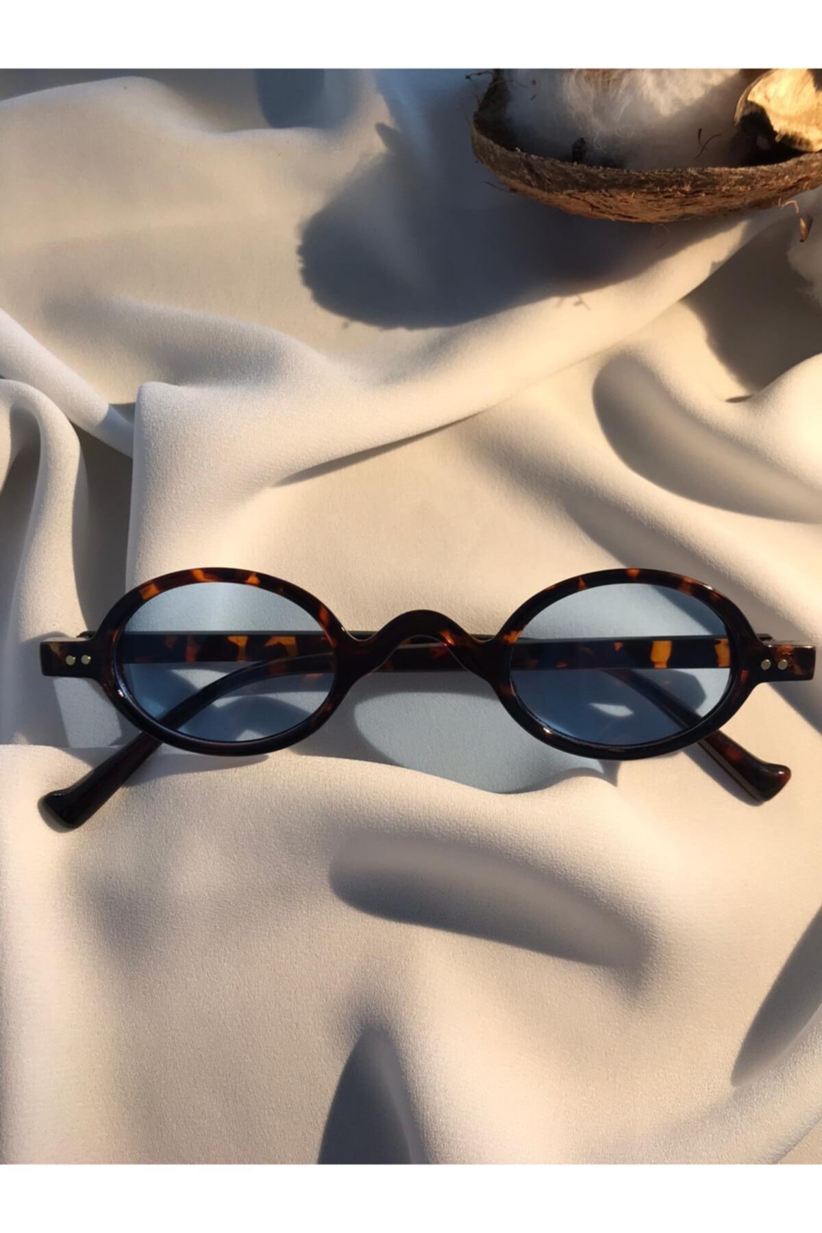 GEBBS STORE Küçük Çerçeveli Leopar Retro Vintage Güneş Gözlüğü
