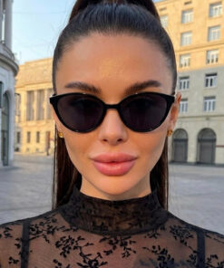 Chunky Frame Sırıus Cat Eye Kadın Ultra Hafif Siyah Uv400 Filtreli Güneş Gözlüğü