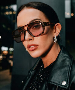 Eyesofia Wuhle Leopar Toz Pembe Unisex Güneş Gözlüğü