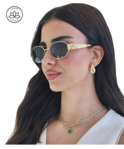 Pierre Lotus Gold Çerçeve Leopar kahve sap Mineral Camlı Güneş Gözlüğü Plg1084