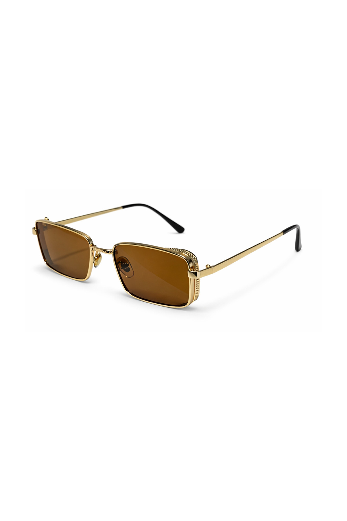 Toz Vintage Yariel Kahverengi Çerçeve Unisex UV400 Vintage Retro Güneş Gözlüğü
