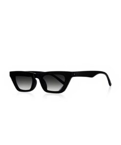Chunky Frame Cat Minimal Unisex Siyah Cat Güneş Gözlüğü - Görsel 3