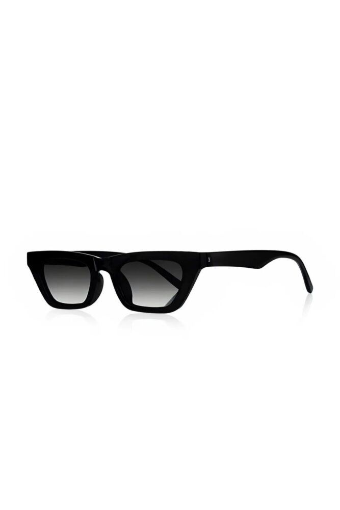 Chunky Frame Cat Minimal Unisex Siyah Cat Güneş Gözlüğü - Görsel 3