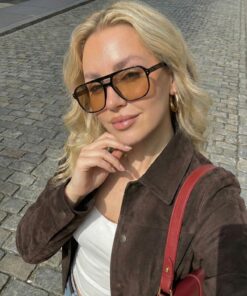 Goldmine Unisex Precious Güneş Gözlüğü Siyaha Turuncu - Görsel 3