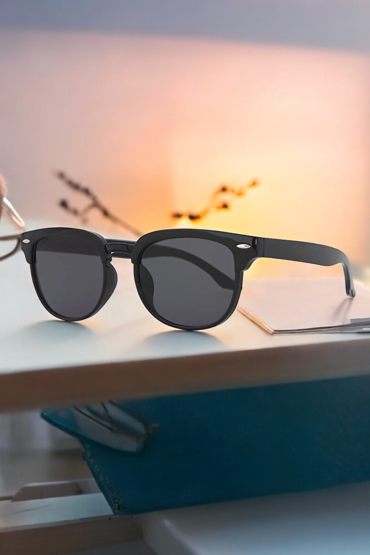 Zzla Siyah Oval Unisex Güneş Gözlüğü