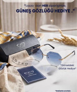 Lozzo 3lü Fırsat Seti Kadın UV400 Koruma Oval Güneş Gözlüğü 23008 - Görsel 3