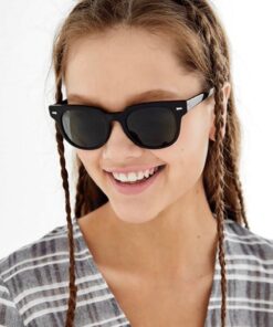 Alternative view of REN accesories Jones Siyah Güneş Gözlüğü Hafif Dikdörtgen Klasik Metal /ren Eyewear