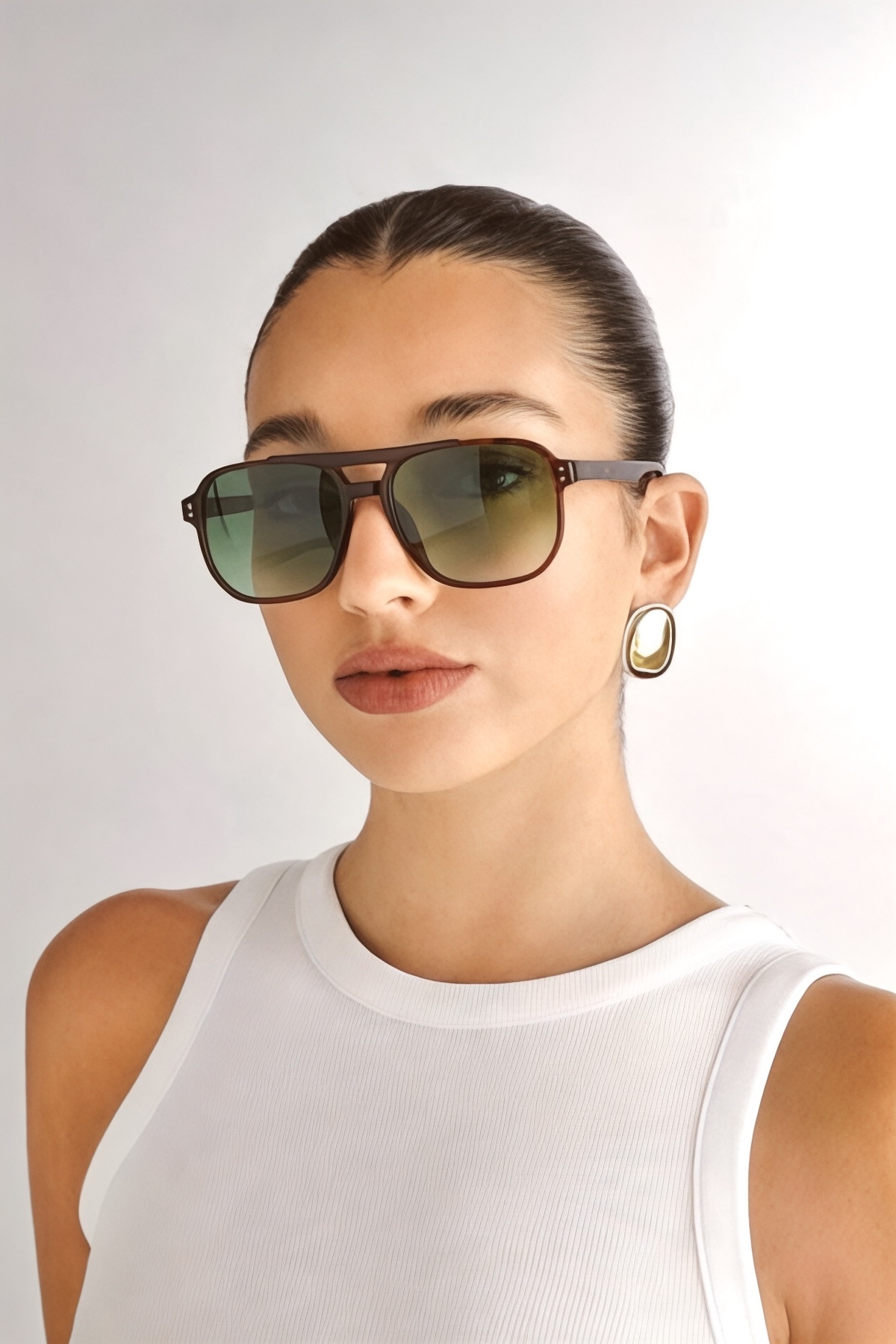 REN EYEWEAR Jase Dikdörtgen Degrade Güneş Gözlüğü Unisex /