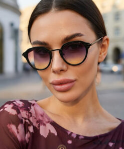 Alternative view of Eyesofia Bumble Unisex Night Breeze Metal Siyah Füme Uv400 Filtreli Ultra Hafif Degrade Güneş Gözlüğü
