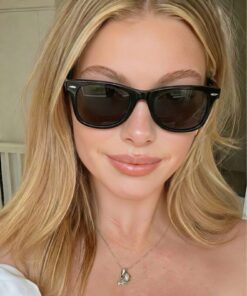 Eyesofia Unisex Çapraz Kesim Wayfarer Parlak Klasik Güneş Gözlüğü - Görsel 3
