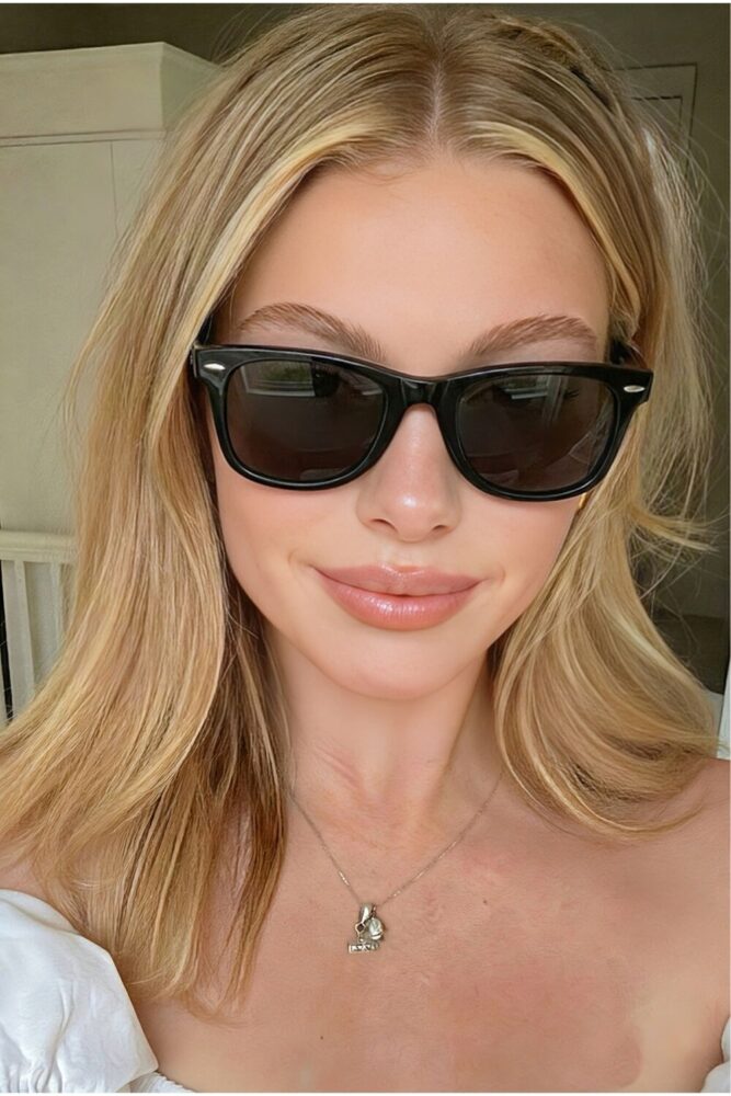 Eyesofia Unisex Çapraz Kesim Wayfarer Parlak Klasik Güneş Gözlüğü - Görsel 3