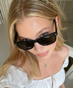 Alternative view of Eyesofia Unisex Çapraz Kesim Wayfarer Parlak Klasik Güneş Gözlüğü