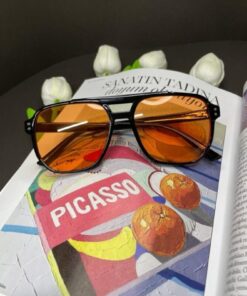 Alternative view of KAMPANİX Yeni Sezon Unısex Trend Model Turuncu Güneş Gözlüğü