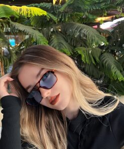 Eyesofia Swanky Unisex Leopar Mavi Cam Güneş Gözlüğü
