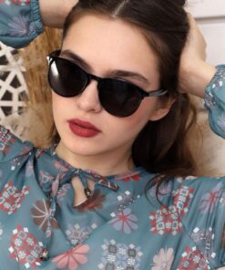 Della Pianto Tamela Unisex Oval Siyah Ultra Hafif Güneş Gözlüğü - Görsel 3
