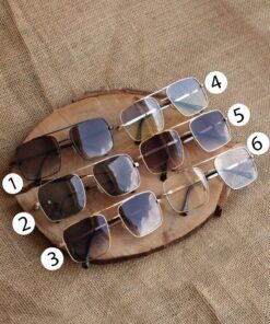 BLUE MOON GLASSES Reynmen Model Şeffaf Cam Gold Çerçeveli Uv400 Korumalı Pilot Güneş Gözlüğü - Görsel 3